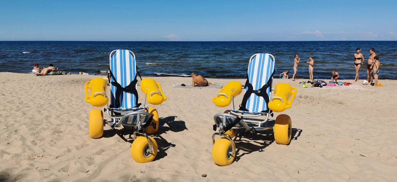 Floating wheelchairs available at Apšuciems beach | The Baltic Word